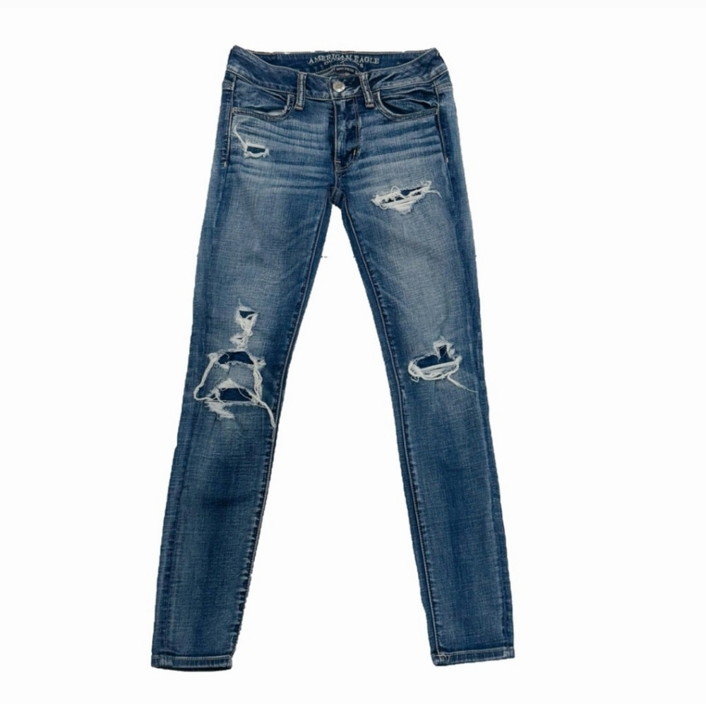 American Eagle Distressed Super Stretch Skinny Jeans